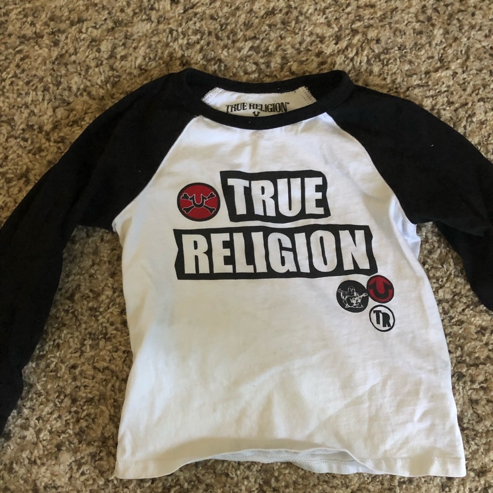 Toddler boy true religion long-sleeve t-shirt.